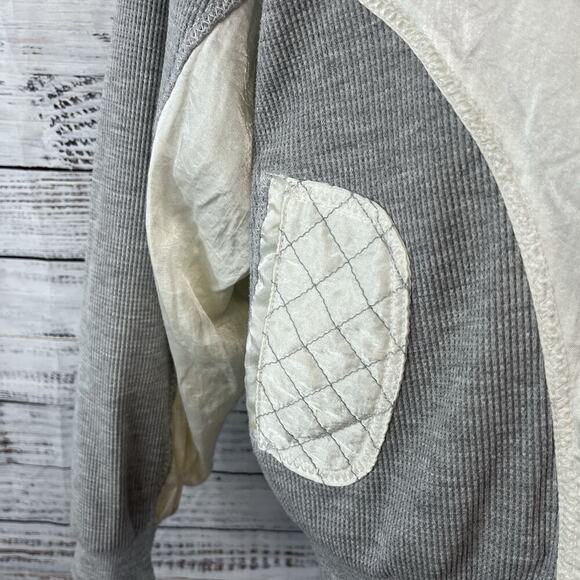 East West Vintage Puffy Ski Jacket Windbreaker Coat w/ Hood sz Large Gray Beige - Picture 6 of 14